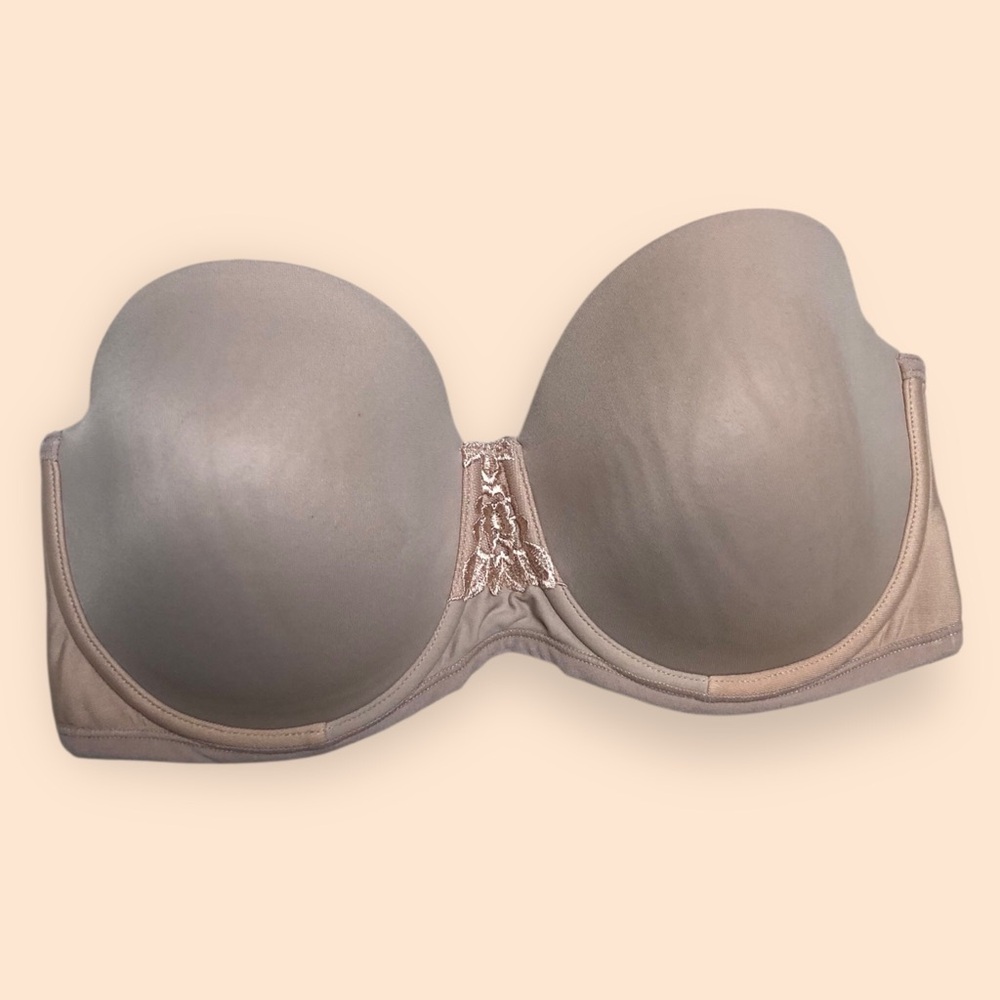 Vanity Fair Underwire Smoothing Strapless Bra Rose Beige Women’s 34D